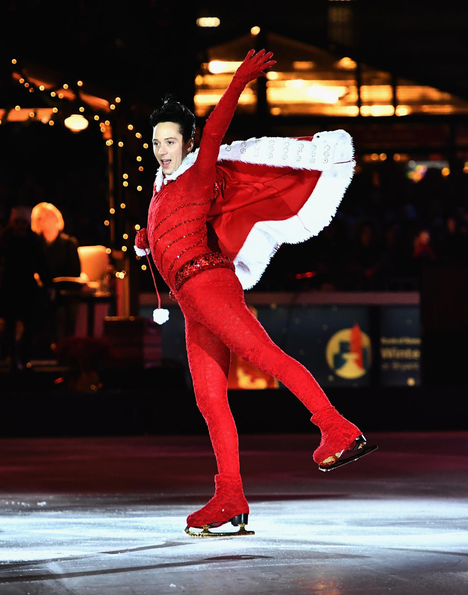 Skating during the Bank of America Winter Village at Bryant Park's Annual Tree Lighting Skate-tacular on Dec. 1, 2017, in New York City.