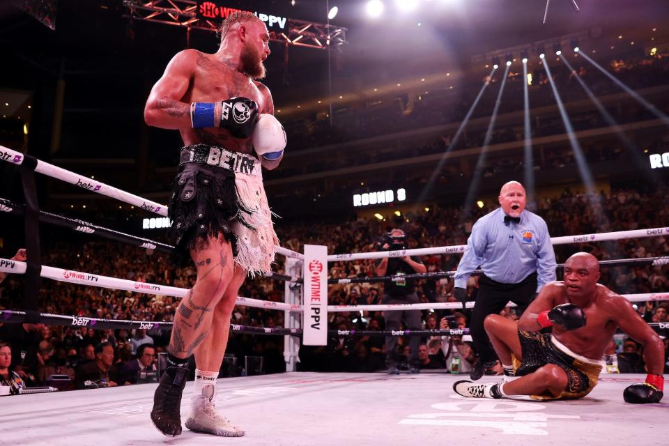 Jake Paul knocked Anderson Silva down.