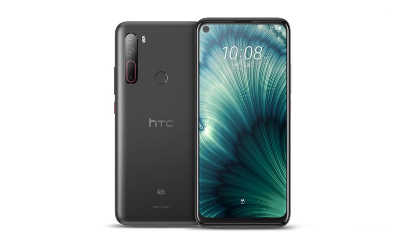 HTC U20 5G曜岩黑（圖／宏達電提供）