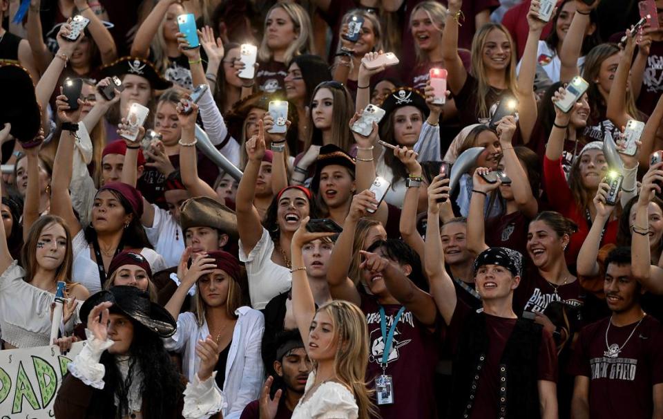 Braden River fans during the game between Lakewood Ranch and Braden River on Friday, Sept. 8, 2023.