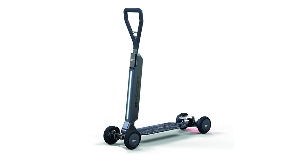 Audi's skateboard-like e-scooter, the e-tron