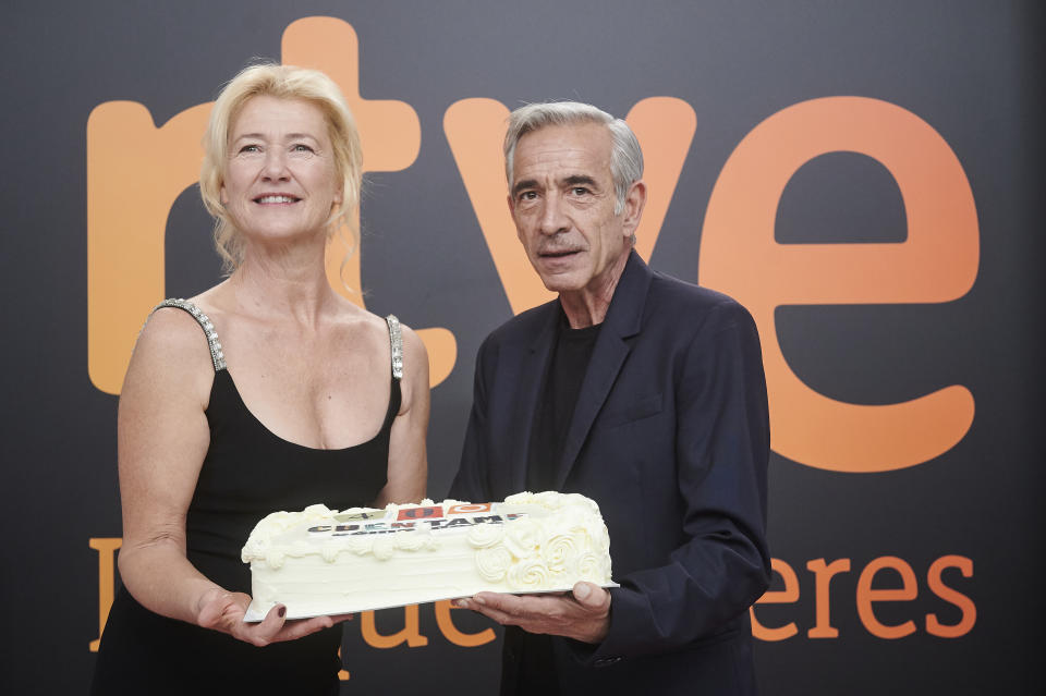  Ana Duato e Imanol Arias en un photocall de 'Cuéntame cómo pasó' el pasado mes de abril en Madrid. (Foto Borja B. Hojas/Getty Images)