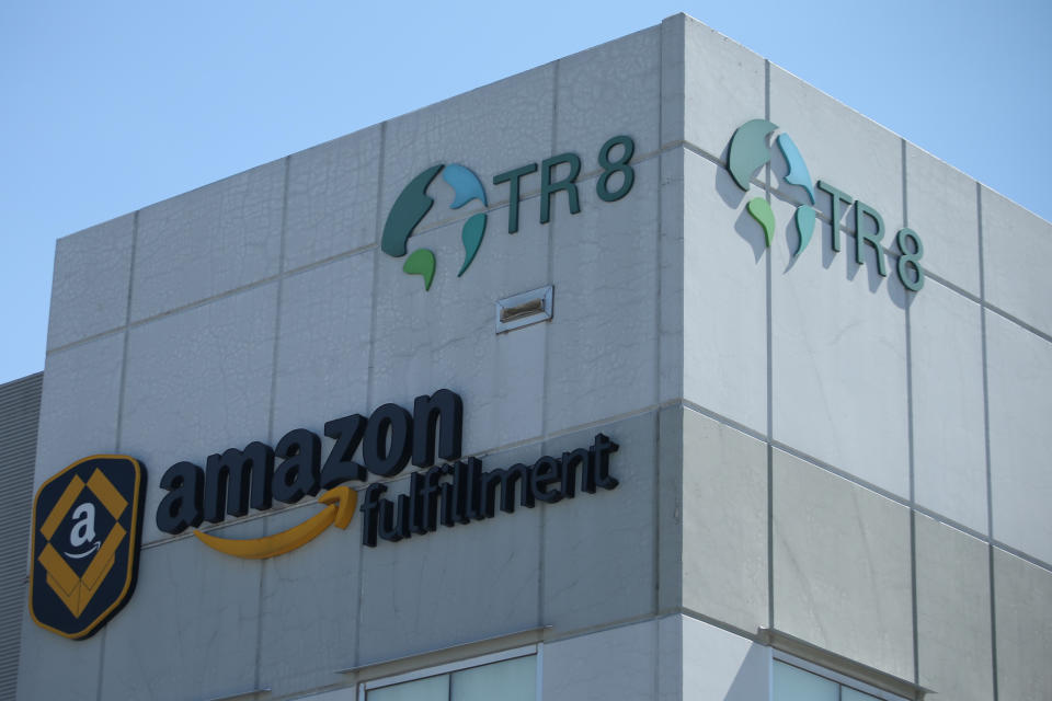 A view of the Amazon fulfillment center in Mexico City