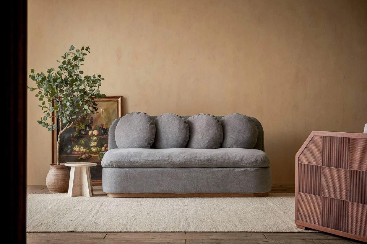 <p><a href="https://sixpenny.com/products/olea-sofa-72?variant=39537139810348" rel="nofollow noopener" target="_blank" data-ylk="slk:Shop Now;elm:context_link;itc:0;sec:content-canvas" class="link rapid-noclick-resp">Shop Now</a></p><p>Olea Sofa</p><p>sixpenny.com</p><p>$2699.00</p>