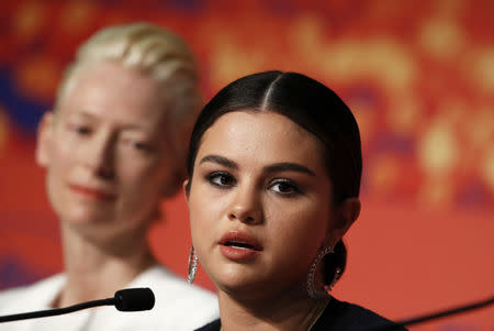 72nd Cannes Film Festival - News conference for the film "The Dead Don't Die" in competition - Cannes, France, May 15, 2019. Cast member Selena Gomez speaks. REUTERS/Eric Gaillard