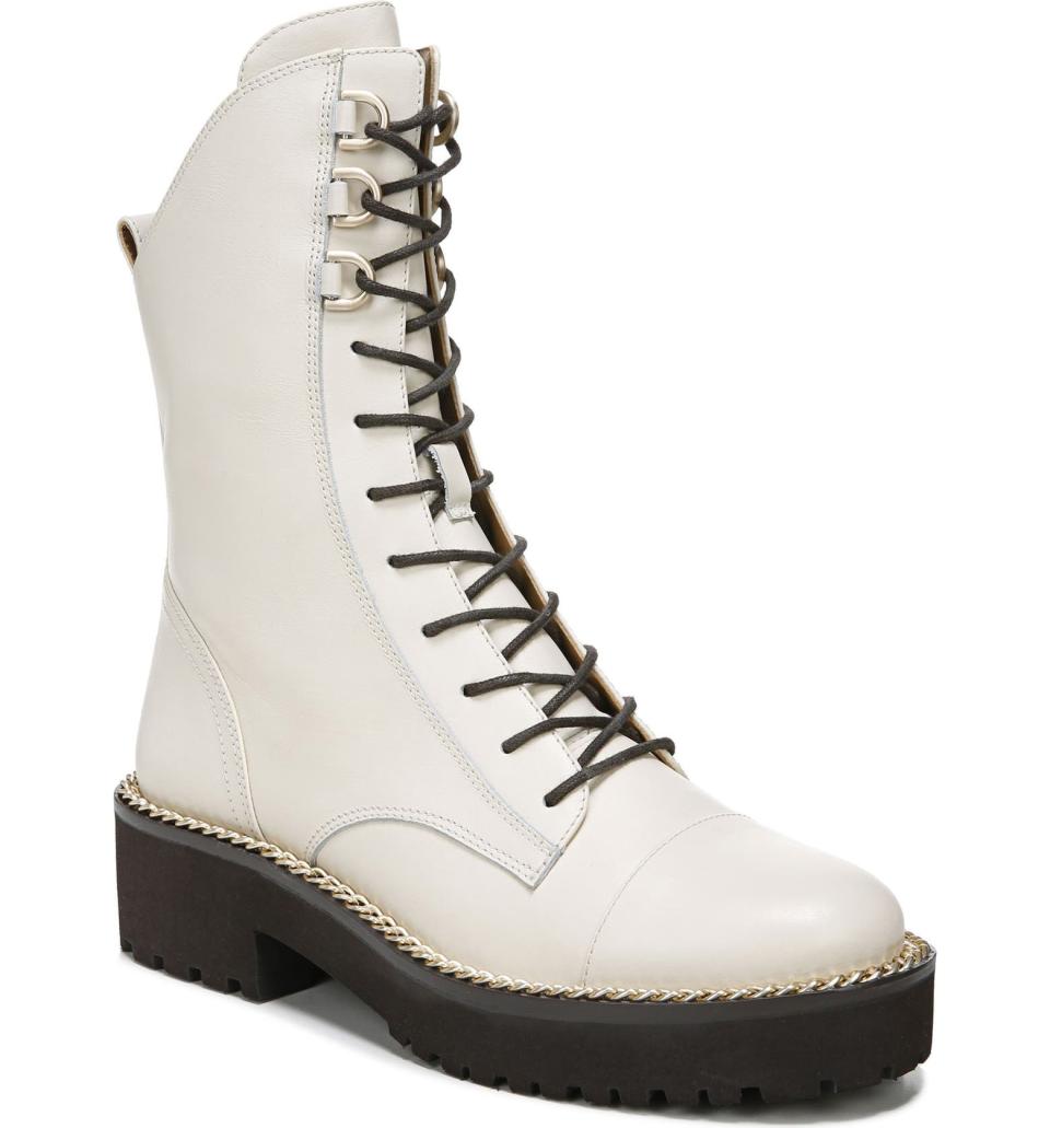 Ivory combat boots