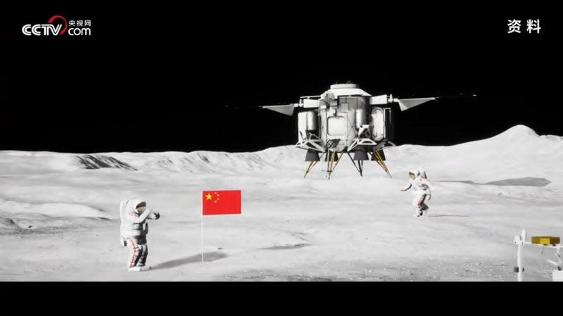 A new video showed what China’s planned lunar mission would look like.