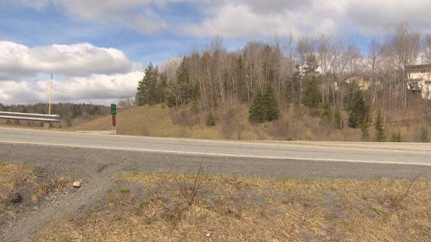 Some people from the Sackville Manor Mobile Home Park have been crossing Highway 101 on foot as a shortcut to get to a transit terminal and shopping mall. (CBC - image credit)