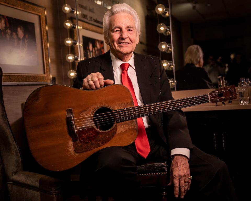 Del McCoury backstage at Grand Ole Opry in Nashville, Tenn., Tuesday, Feb. 8, 2022.