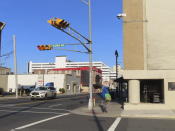 A building-mounted security camera faces down on Florida Avenue in Atlantic City, N.J., on Nov. 16, 2023, the scene of a homicide earlier that month. The city plans to add hundreds of additional security cameras to the 3,000 that already keep an electronic eye on the seaside gambling resort. (AP Photo/Wayne Parry)