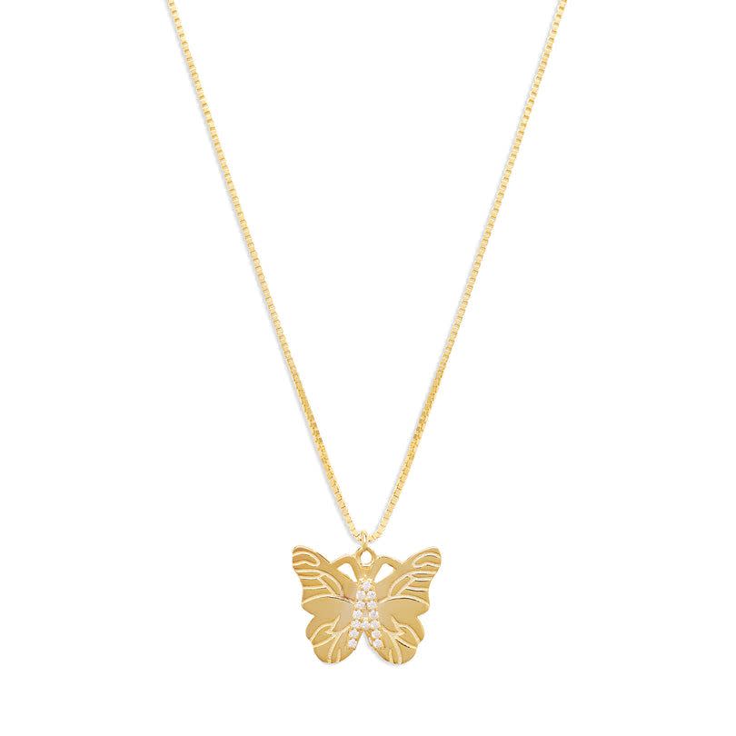 4) The Butterfly Initial Pendant Necklace