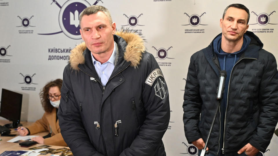 Kyiv Mayor Vitali Klitschko and his brother, Wladimir Klitschko.