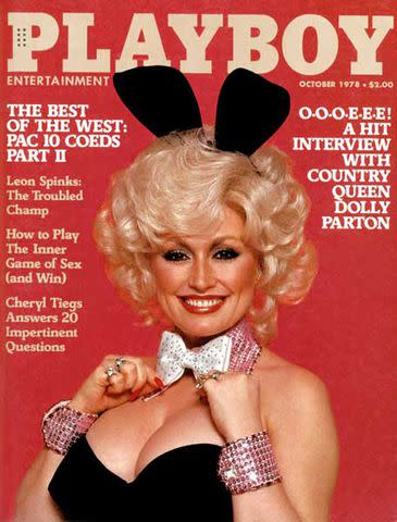 Playboy Keanu Reeves wore Dolly Parton's 1978 Playboy look for Halloween as a kid.