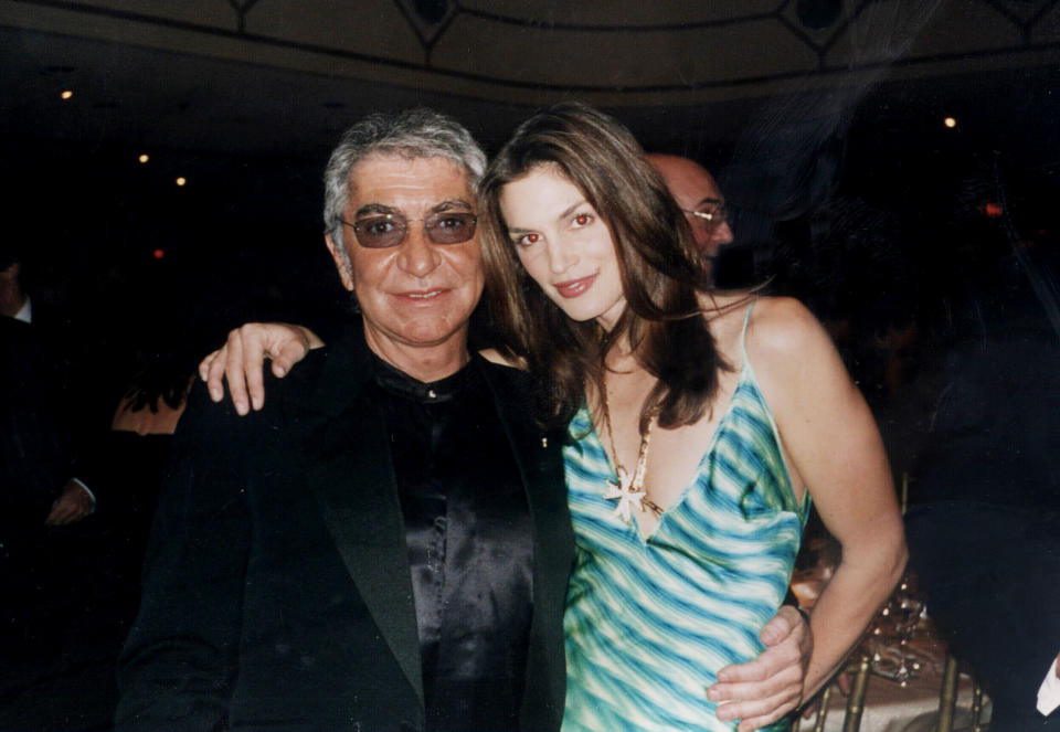 Roberto Cavalli mit Supermodel Cindy Crawford