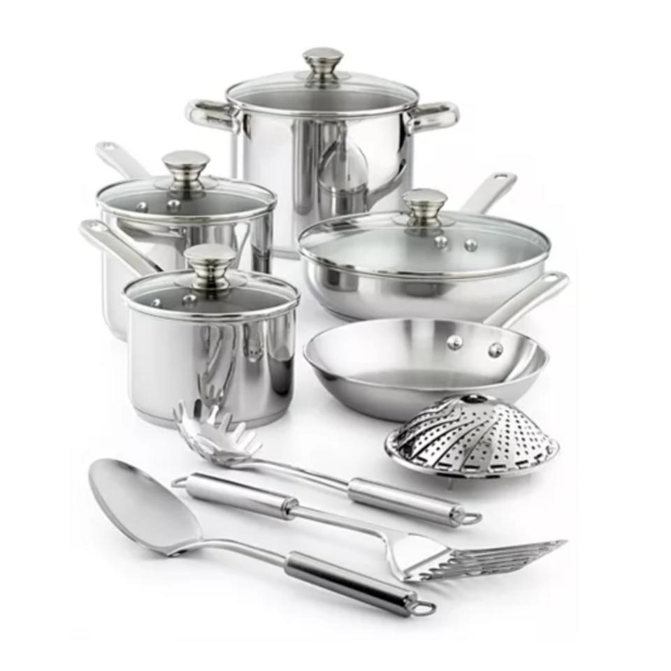 Tools of the Trade Stainless Steel 13-Pc. Cookware Set. (Photo: Macy's)