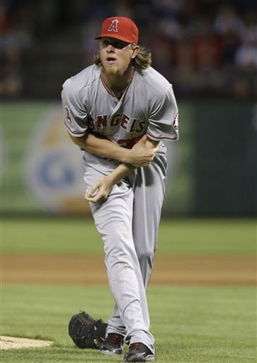 RICKY NOLASCO GAME USED TRICKY ANGELS ON FIELD JERSEY PLAYERS