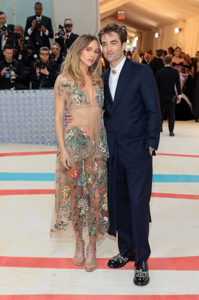 PHOTO: Suki Waterhouse and Robert Pattinson attend The 2023 Met Gala Celebrating 'Karl Lagerfeld: A Line Of Beauty' at The Metropolitan Museum of Art, May 1, 2023, in New York. (Dimitrios Kambouris/Getty Images)