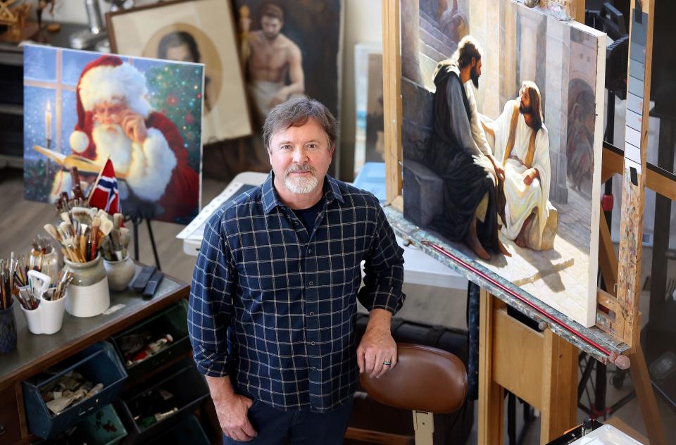 Artist Greg Olsen poses for a portrait in his home studio in Heber on Monday, Oct. 9, 2023. | Kristin Murphy, Deseret News