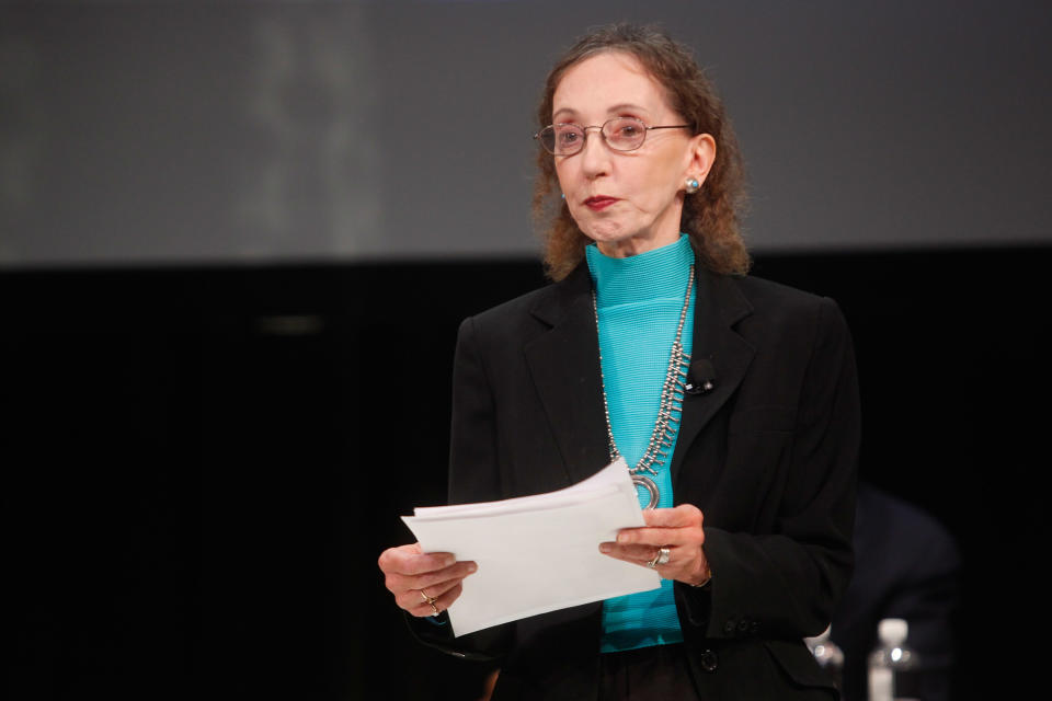 NEW YORK, NY - OCTOBER 11:  Author Joyce Carol Oates participates in a panel discussion, 