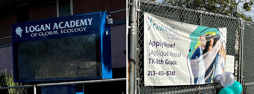 Logan Academy, a district school in Los Angeles, shares space with Gabriella Charter School. (Angelica Solis-Montero)