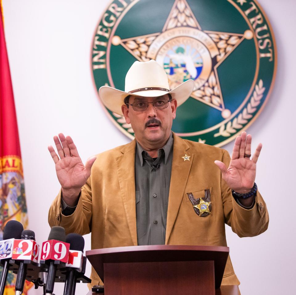 Marion County Sheriff Billy Woods spoke to the media on Friday afternoon.