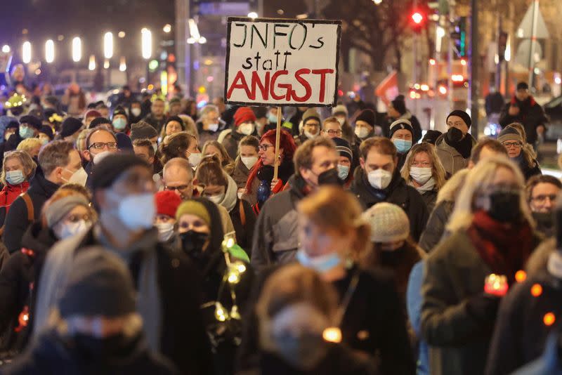 FILE PHOTO: Protest against COVID-19 measures in Berlin