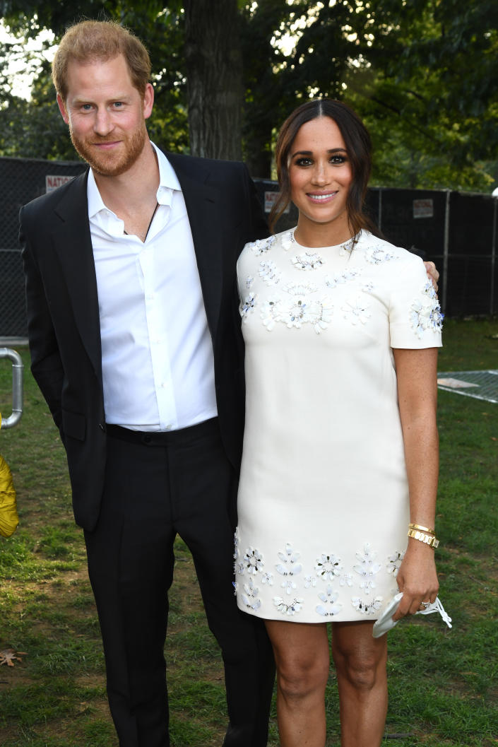 The Duke and Duchess of Sussex at the  Global Citizen Live concert in New York on September 25, 2021