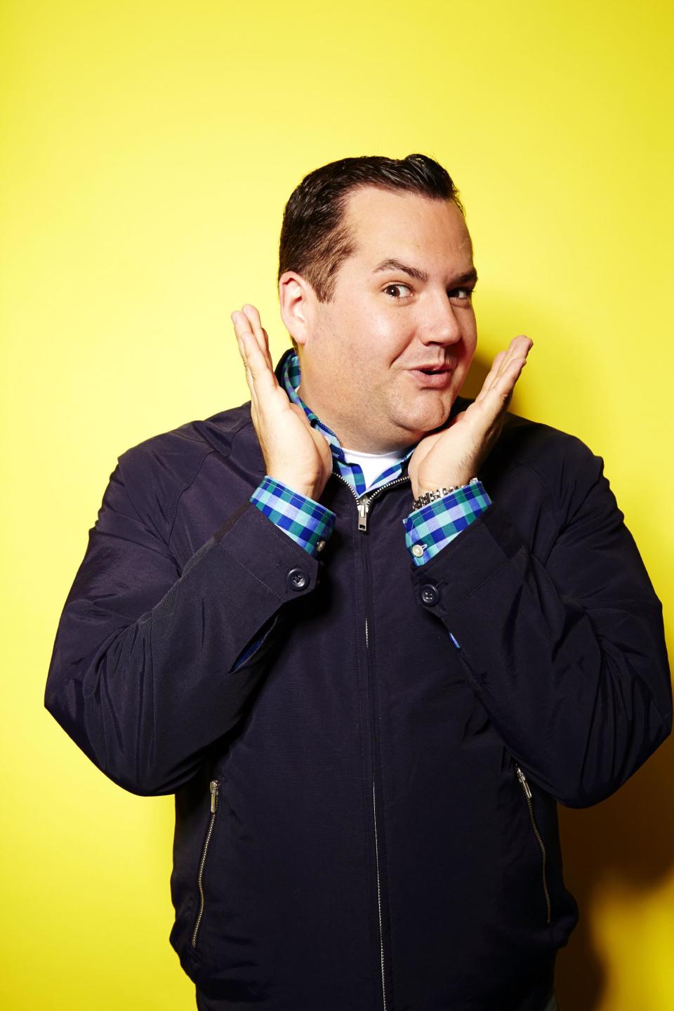 This Aug. 26, 2013 photo shows TV personality Ross Mathews in New York. Matthews hosts the E! Network interactive talk show "Hello Ross!" airing Fridays. (Photo by Dan Hallman/Invision/AP)