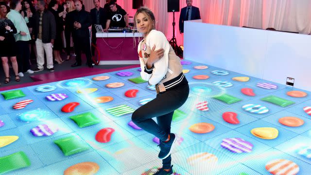 IMAGE DISTRIBUTED FOR KING DIGITAL - Ciara joins King Digital Entertainment at the Primary Wave Pre-Grammy party to unveil a one-of-a-kind interactive “jelly” dance floor to celebrate the launch of Candy Crush Jelly Saga on Sunday, Feb. 14, 2016, in Los Angeles. (Photo by Jordan Strauss/Invision for King Digital/AP Images)