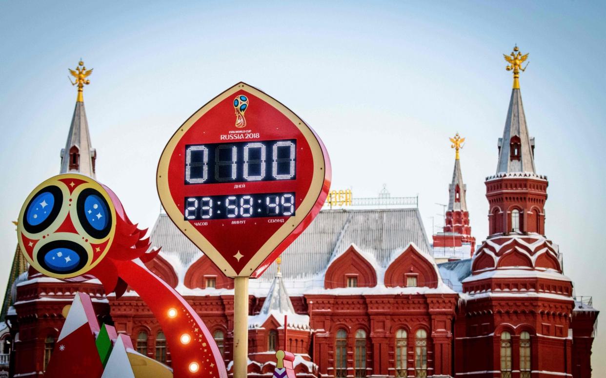 Moscow's countdown clock to the World Cup - AFP