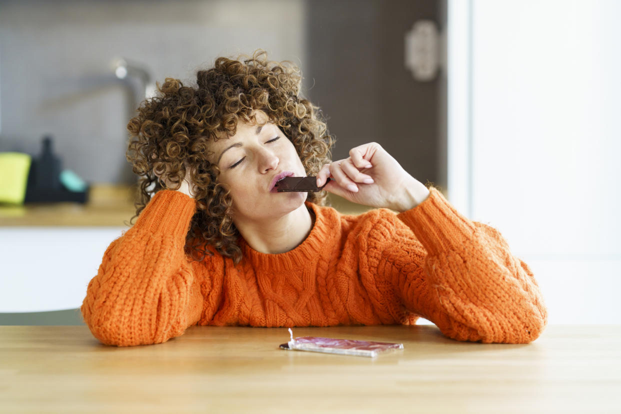 Enjoying a piece of chocolate has been revealed as Brits' top mood-booster. (Getty Images)