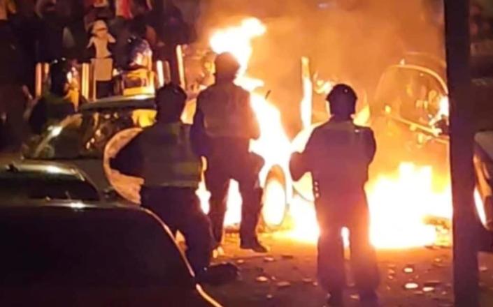 Los disturbios siguieron a una colisión de tráfico - SERVICIO DE NOTICIAS DE GALES
