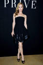 Sometimes a little black dress is all you need. Well, that and a team of stylists. Anyway, Leslie Mann got gussied up in one recently during Paris Fashion Week. In Armani. At Armani. Love it! (7/3/2012)