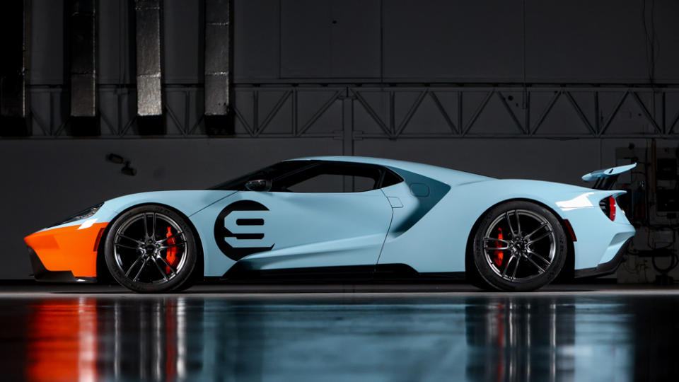 A 2019 Ford GT Heritage Edition supercar.