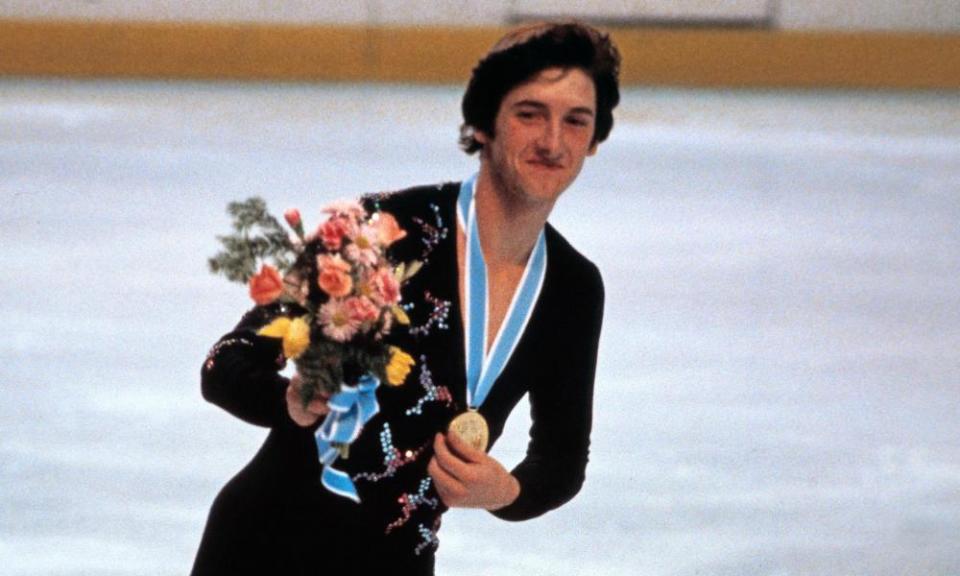 Robin Cousins at the 1980 Lake Placid Winter Olympics.