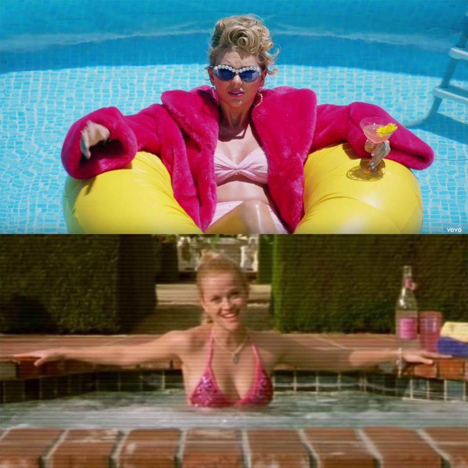 The Elle Woods-esque pool moment