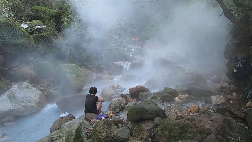 八煙野溪溫泉管制區驚見違法泡湯 小心邊坡鬆軟易崩塌