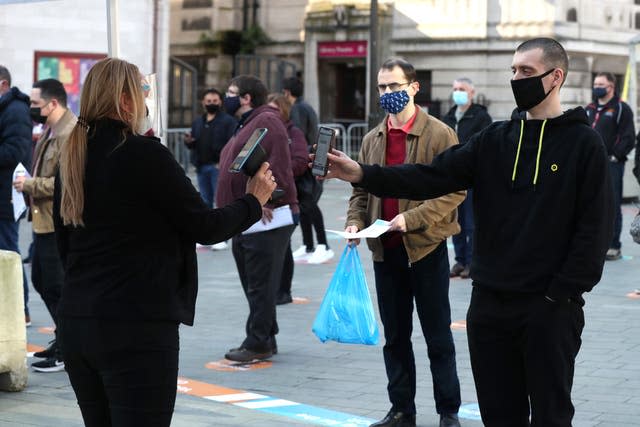 Spectators arrive for day one of the World Snooker Championship 