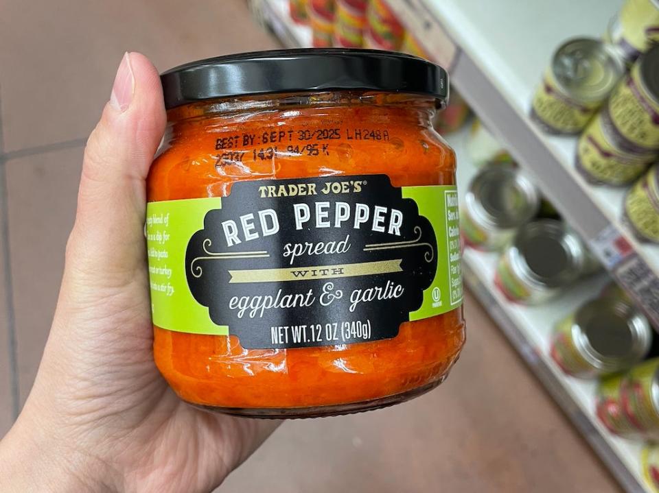 Trader Joe's red pepper spread.