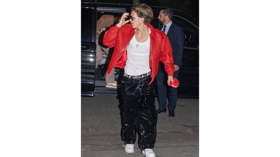 cruz beckham red leather jacket