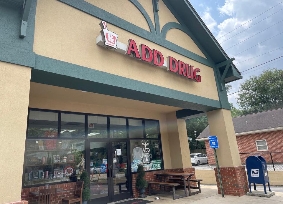 This photo taken on Thursday, July 20, 2023 shows the store front of ADD Drug, which has been in business in Athens, Ga. since 1961.