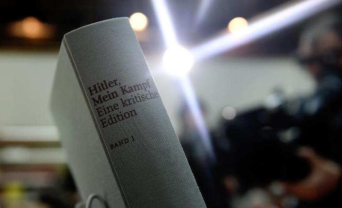A copy of an annotated version of Adolf Hitler's book "Mein Kampf" is pictured in Munich, southern Germany, on January 8, 2016 (AFP Photo/Christof STACHE)