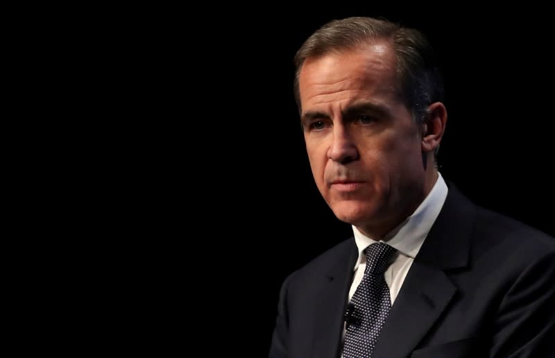 FILE PHOTO: Bank of England Governor Mark Carney delivers the Liverpool John Moores University's Roscoe Lecture, at the BT Convention Centre in Liverpool, Britain, December 5, 2016. REUTERS/Peter Byrne/Pool/File Photo - RTSVQ1A