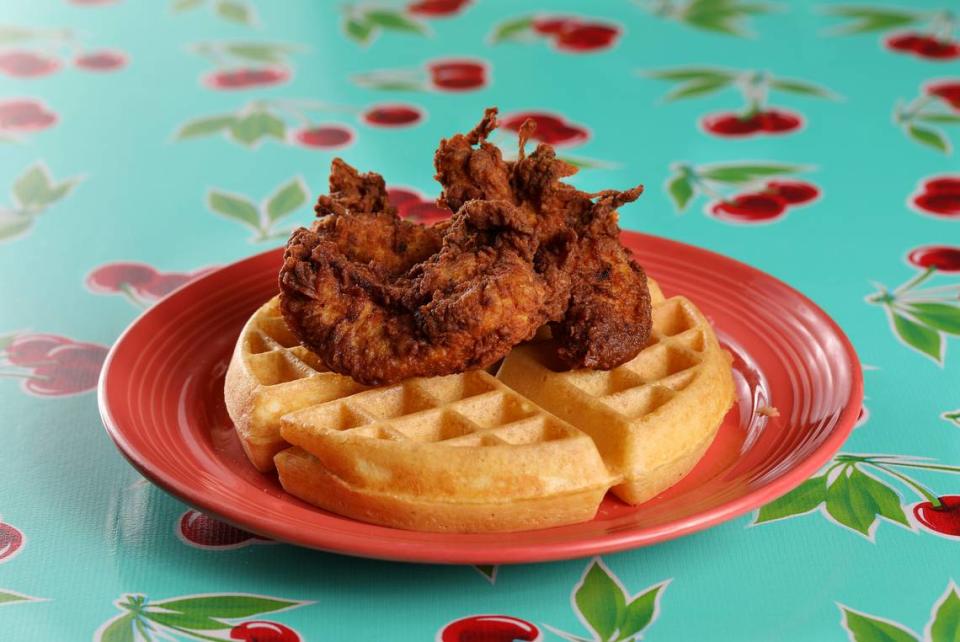 The Flying Biscuit Cafe’s chicken and waffles.