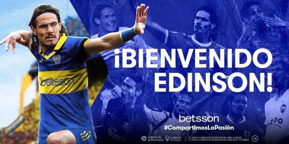 Betsson, operador líder de apuestas deportivas y casino online, le dio una particular bienvenida a Edinson Cavani tras confirmarse la firma del contrato entre el delantero uruguayo y Boca Juniors: 