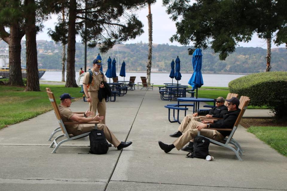 Students at the California State University Maritime Academy in Vallejo are known as cadets and wear uniforms to class. The CSU is proposing to fold the program into Cal Poly San Luis Obispo.