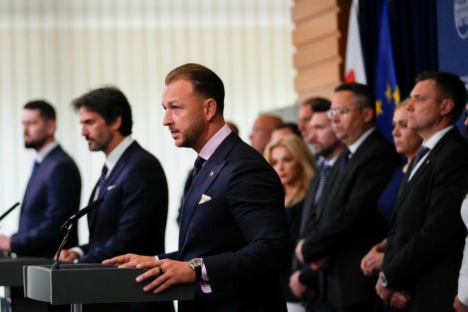 Slovakia’s interior minister Matus Sutaj Estok said the gunman acted alone (AP)