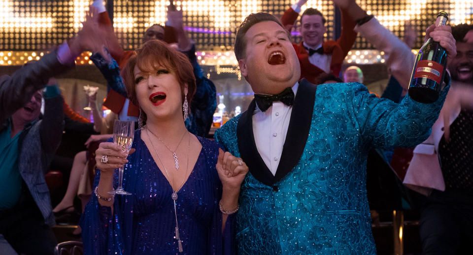 Meryl Streep and James Corden in The Prom (Netflix)
