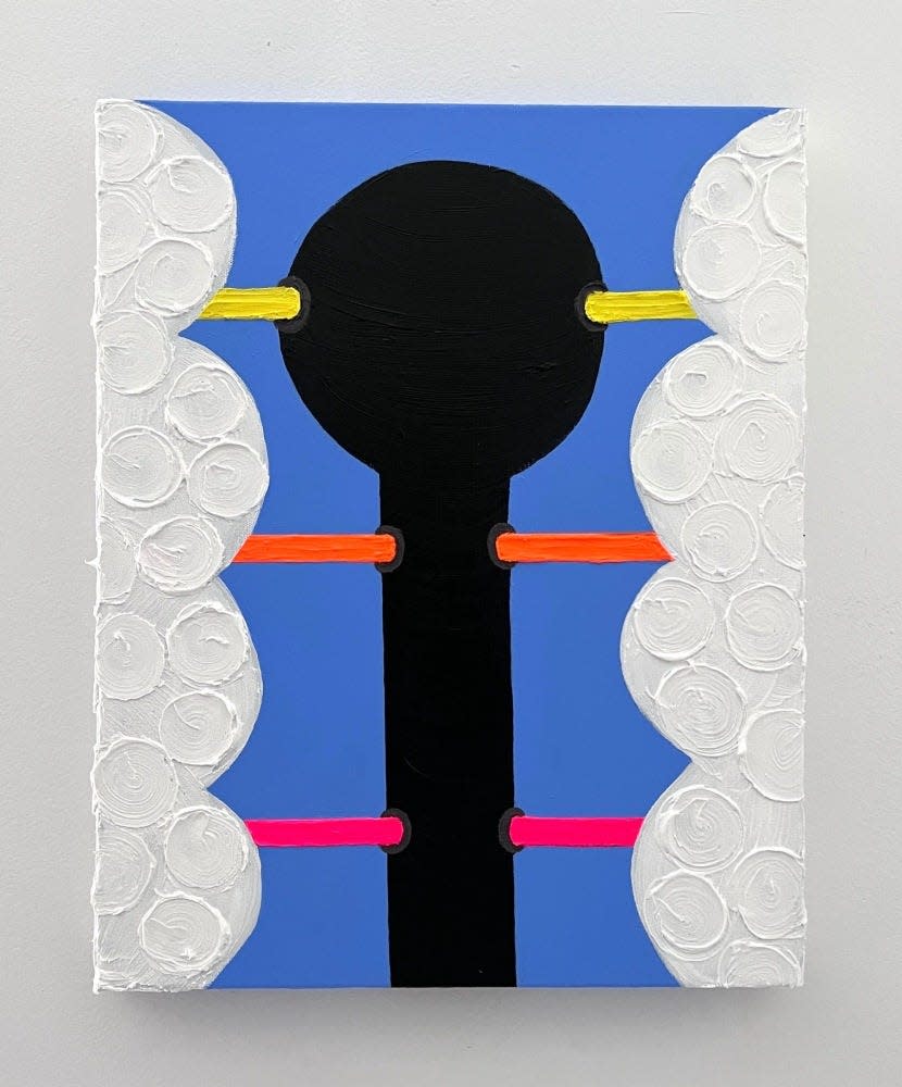 Sarah Dineen's work  "Cloud Door with Rainbow Infusion."