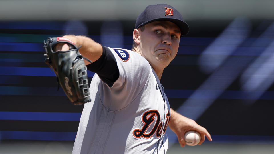 Reports suggest the Tigers are willing to listen to offers for burgeoning lefty Tarik Skubal despite having four-and-a-half years of team control remaining. (AP Photo/Colin E. Braley)